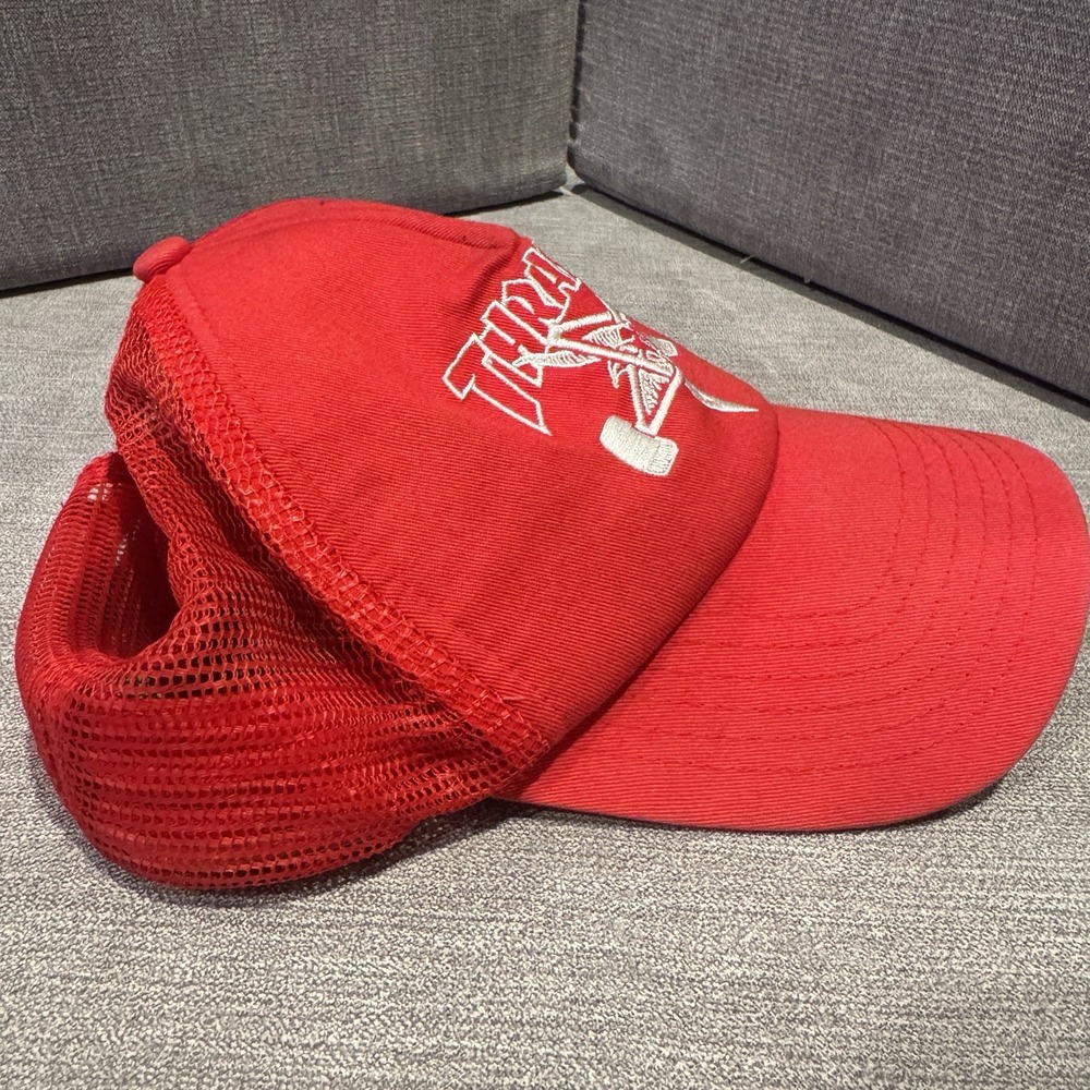 Thrasher Skategoat Trucker Hat Red White Mesh Snapback Skateboarding Cap - Picture 4 of 5